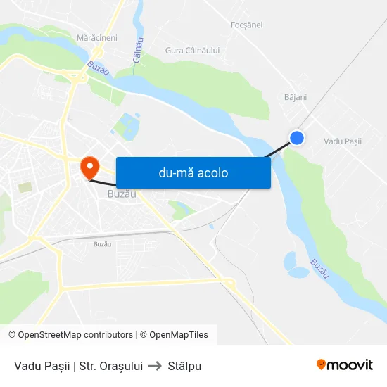 Harta de Vadu Pașii | Str. Orașului către Stâlpu