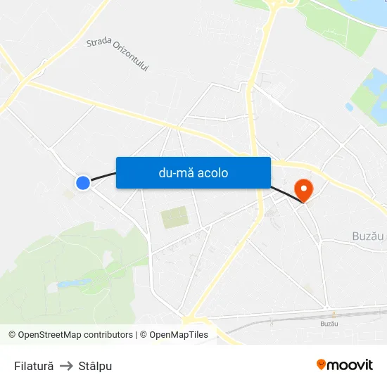 Harta de Filatură către Stâlpu