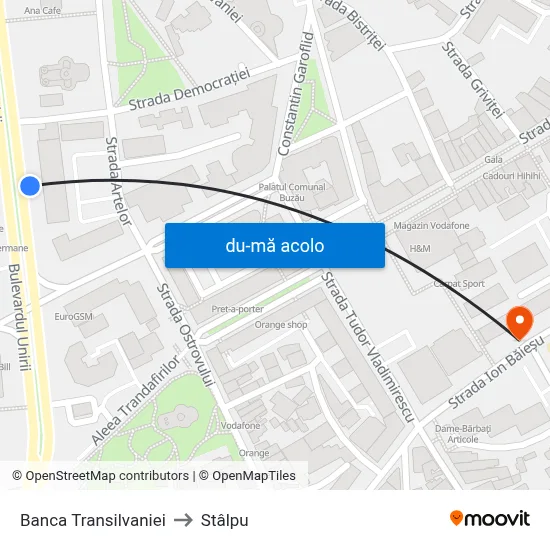 Harta de Banca Transilvaniei către Stâlpu