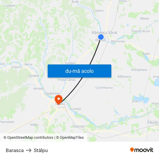 Harta de Barasca către Stâlpu