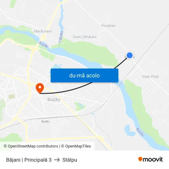 Harta de Băjani | Principală 3 către Stâlpu