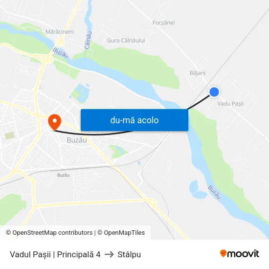 Harta de Vadu Pașii | Principală 4 către Stâlpu