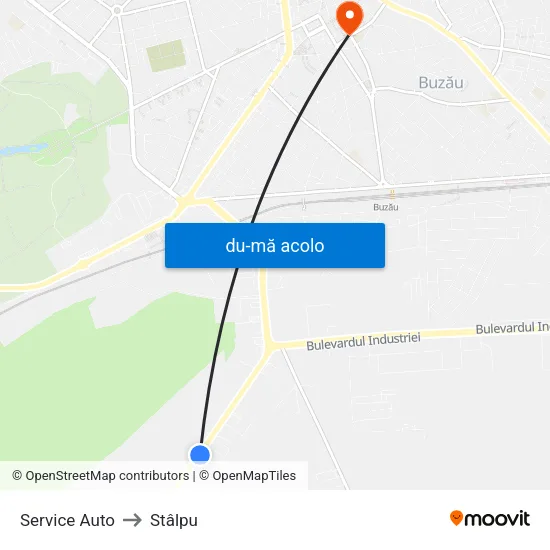 Harta de Service Auto către Stâlpu