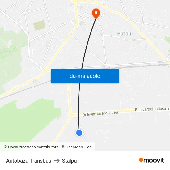 Harta de Autobaza Transbus către Stâlpu