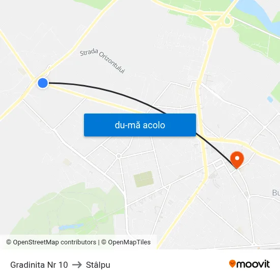 Harta de Gradinita Nr 10 către Stâlpu