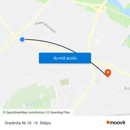 Harta de Gradinita Nr.10 către Stâlpu