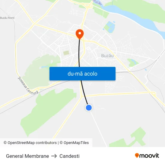 Harta de General Membrane către Candesti