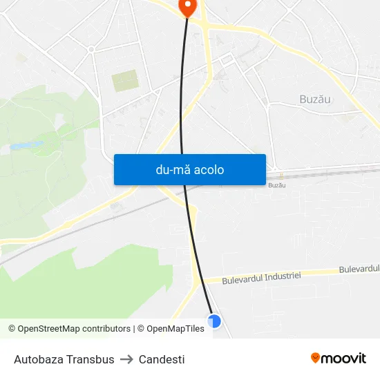 Harta de Autobaza Transbus către Candesti
