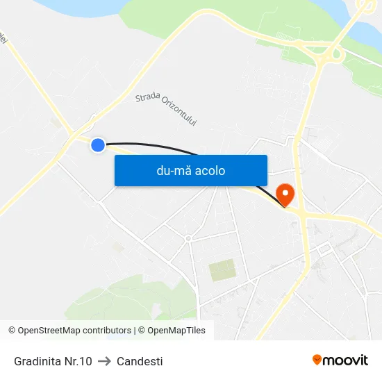 Harta de Gradinita Nr.10 către Candesti