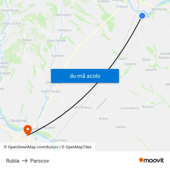 Harta de Rubla către Parscov