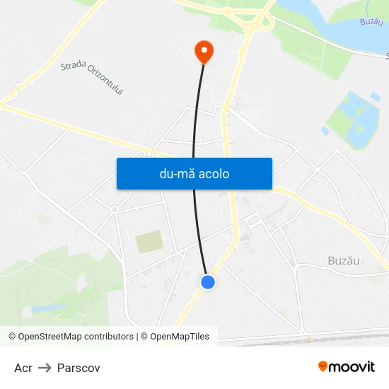 Harta de Acr către Parscov