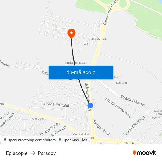 Harta de Episcopie către Parscov