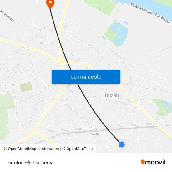 Harta de Pinului către Parscov
