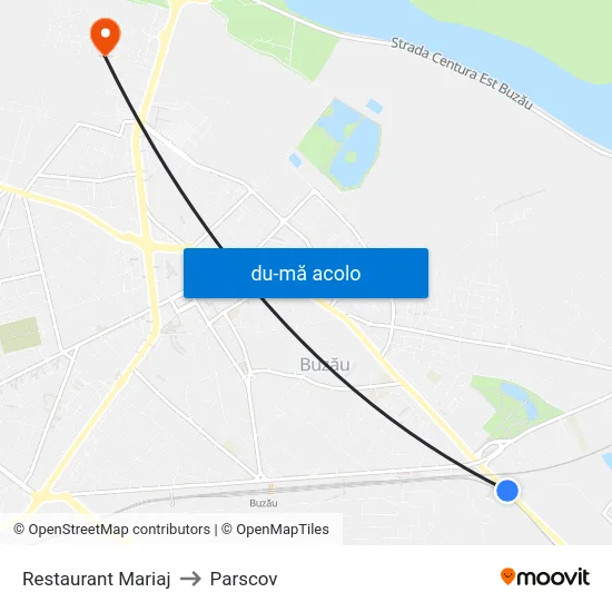 Harta de Restaurant Mariaj către Parscov
