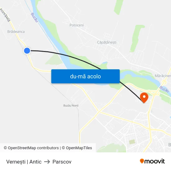 Harta de Vernești | Antic către Parscov