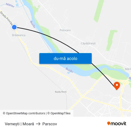 Harta de Vernești | Moară către Parscov
