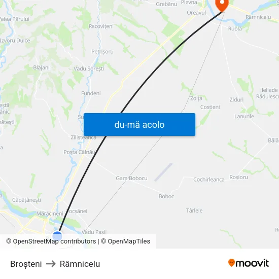 Harta de Broșteni către Râmnicelu