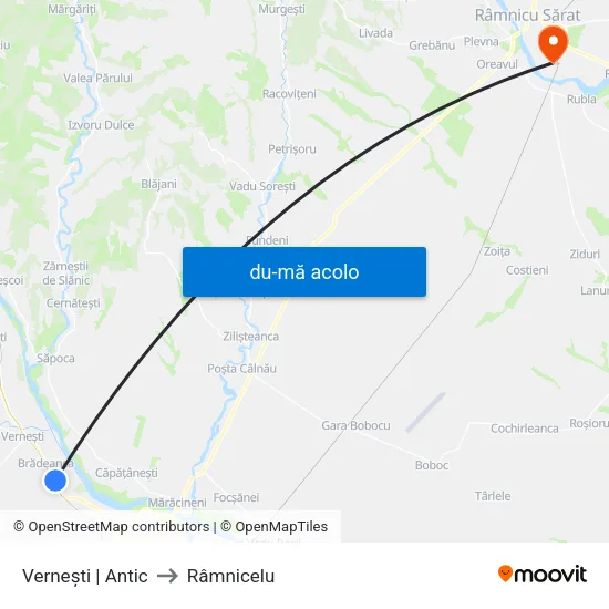 Harta de Vernești | Antic către Râmnicelu
