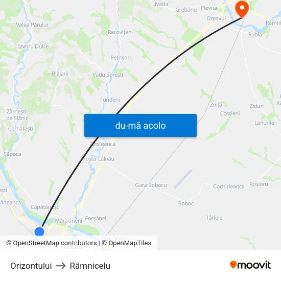 Harta de Orizontului către Râmnicelu
