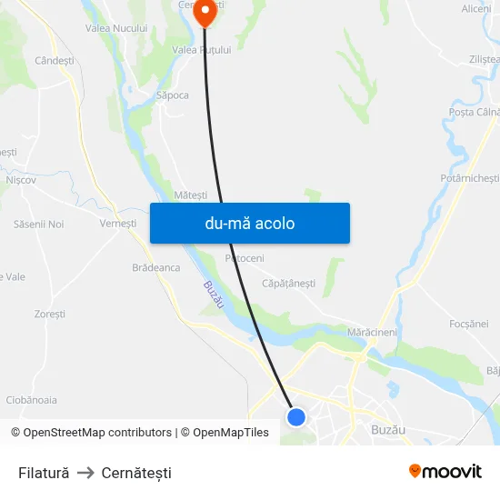 Harta de Filatură către Cernăteşti