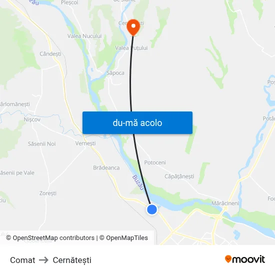Harta de Comat către Cernăteşti