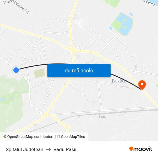 Harta de Spitalul Județean către Vadu Pasii