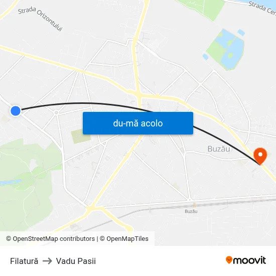 Harta de Filatură către Vadu Pasii