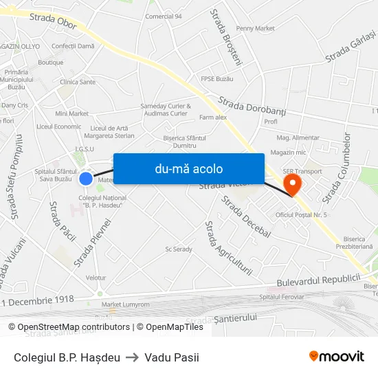 Harta de Colegiul B.P. Hașdeu către Vadu Pasii