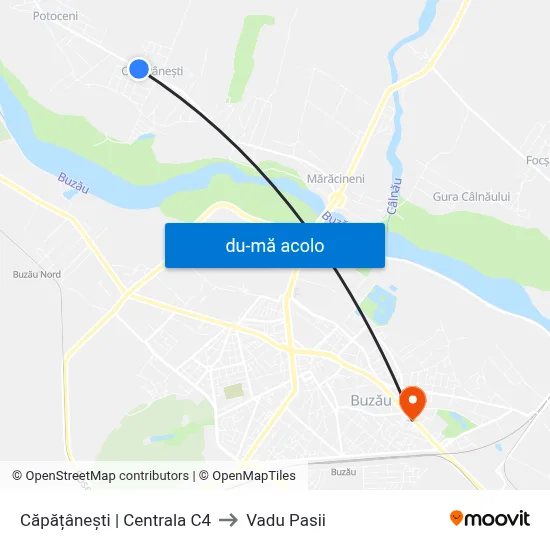 Harta de Căpățânești | Centrala C4 către Vadu Pasii