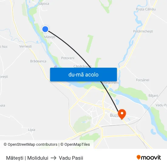 Harta de Mătești | Molidului către Vadu Pasii