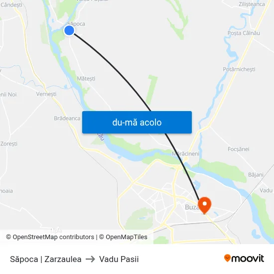 Harta de Săpoca | Zarzaulea către Vadu Pasii
