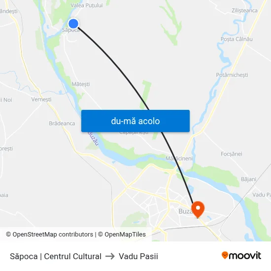 Harta de Săpoca | Centrul Cultural către Vadu Pasii