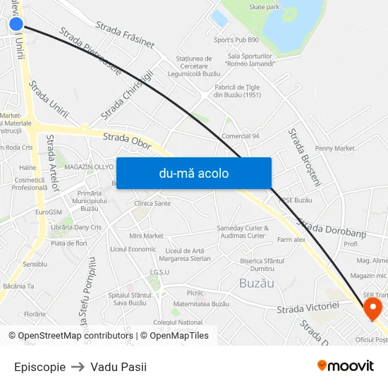 Harta de Episcopie către Vadu Pasii