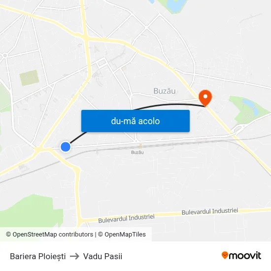 Harta de Bariera Ploiești către Vadu Pasii