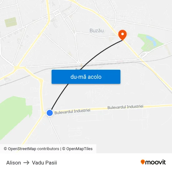 Harta de Alison către Vadu Pasii