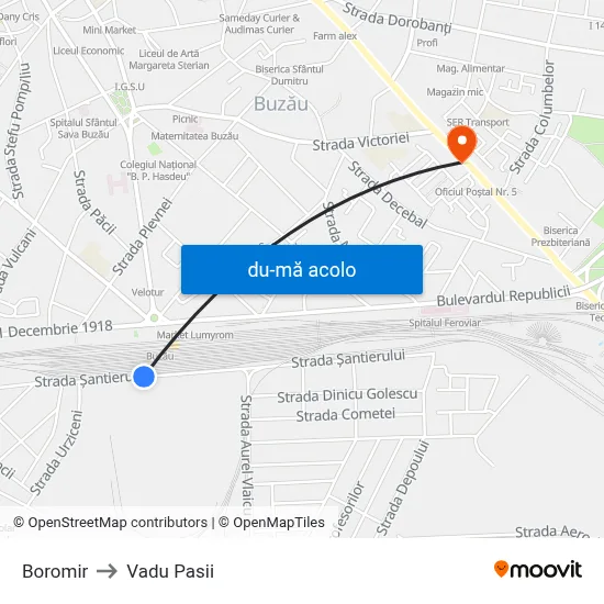 Harta de Boromir către Vadu Pasii