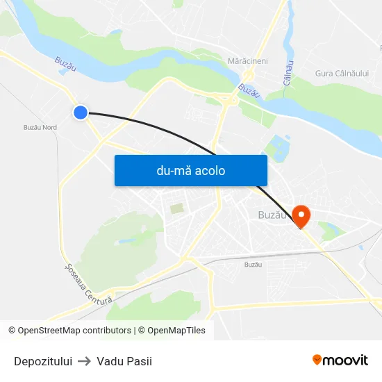 Harta de Depozitului către Vadu Pasii