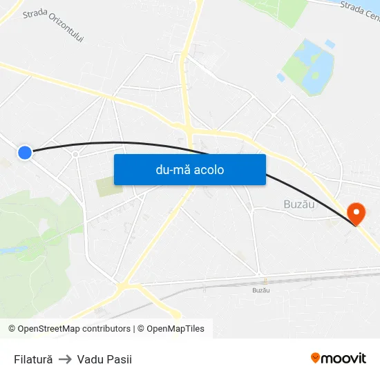 Harta de Filatură către Vadu Pasii