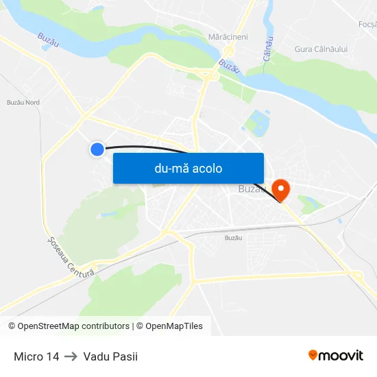 Harta de Micro 14 către Vadu Pasii