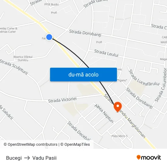 Harta de Bucegi către Vadu Pasii