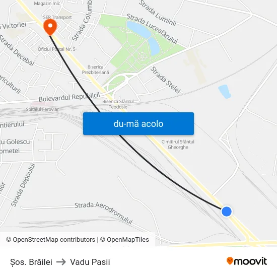 Harta de Șos. Brăilei către Vadu Pasii