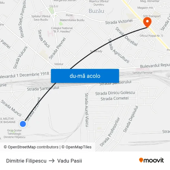 Harta de Dimitrie Filipescu către Vadu Pasii