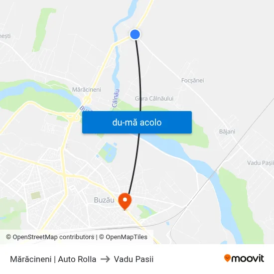 Harta de Mărăcineni | Auto Rolla către Vadu Pasii