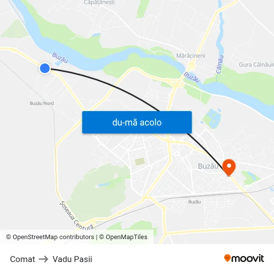 Harta de Comat către Vadu Pasii
