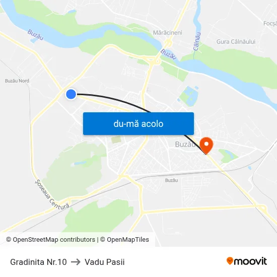 Harta de Gradinita Nr.10 către Vadu Pasii