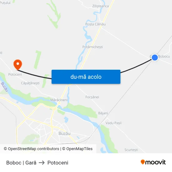 Harta de Boboc | Gară către Potoceni