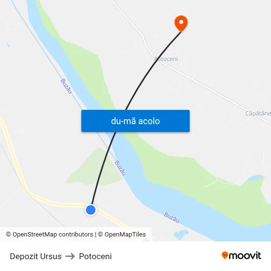 Harta de Depozit Ursus către Potoceni