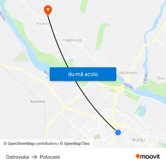 Harta de Ostrovului către Potoceni