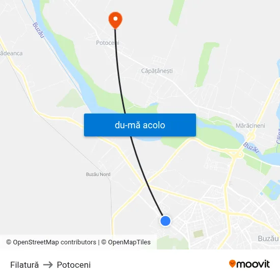 Harta de Filatură către Potoceni
