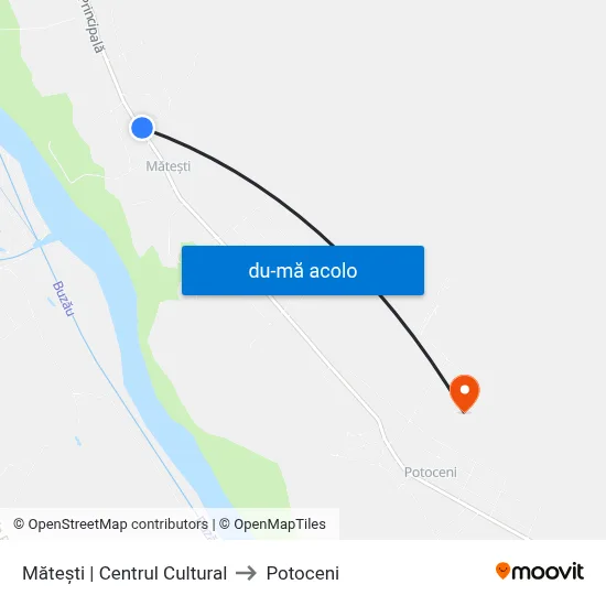 Harta de Mătești | Centrul Cultural către Potoceni
